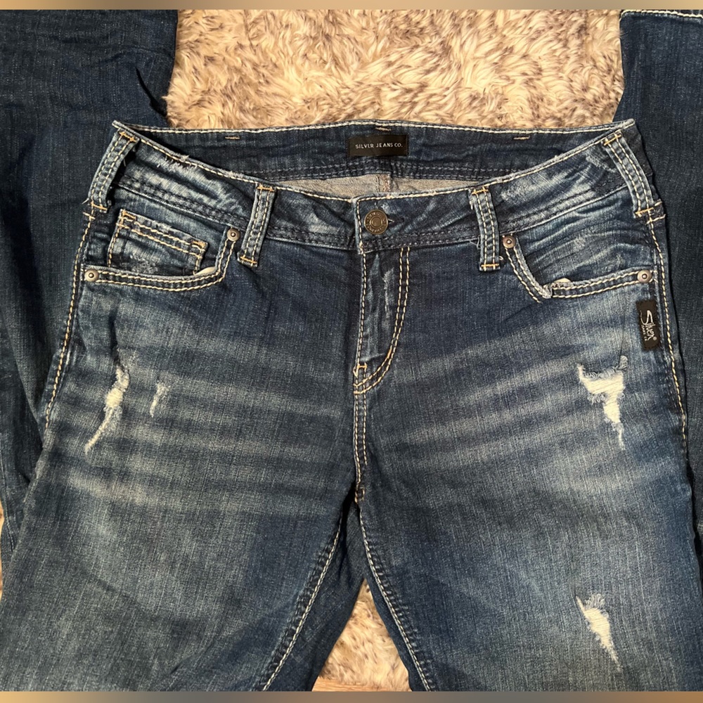 Girlfriend Style Silver Jeans 💥